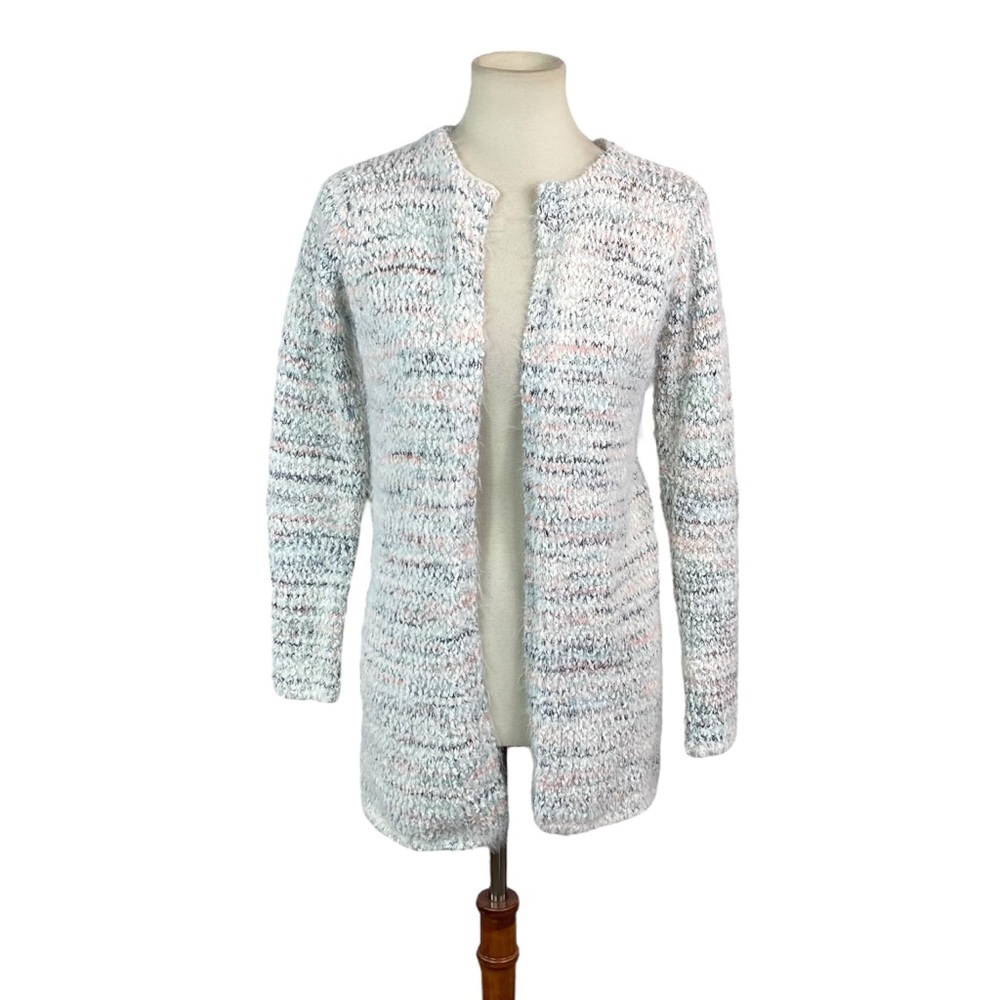 Woman’s LOFT Outlet fuzzy multicolor cardigan size XS